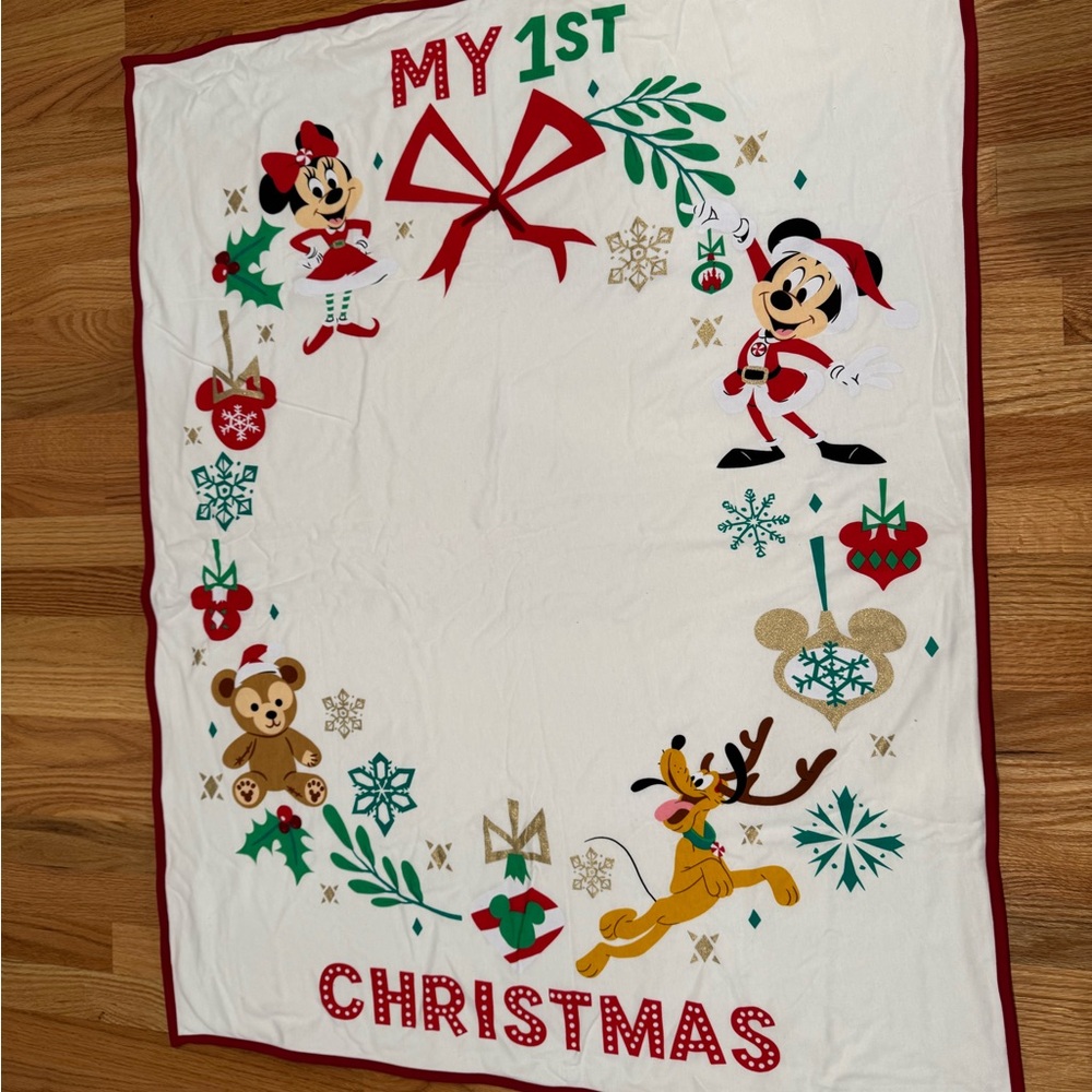 Disney Mickey and Friends - My 1st Christmas photo blanket